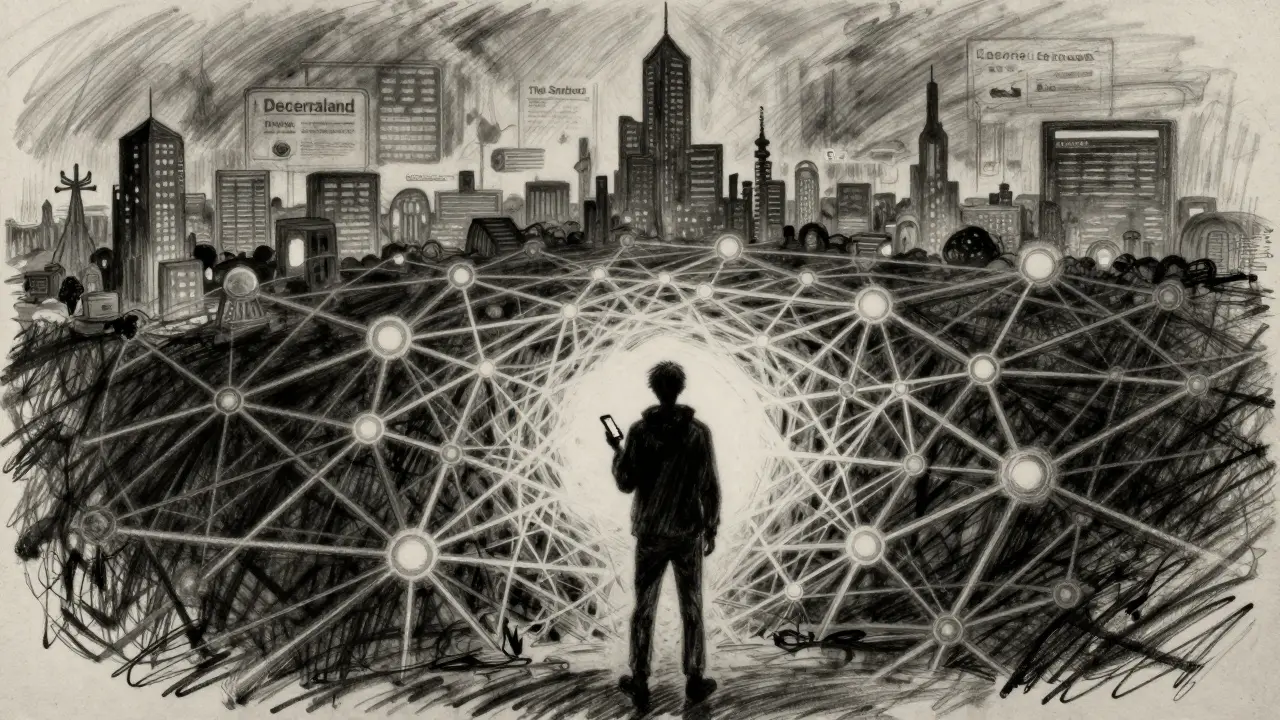 Charcoal art of a user navigating risky crypto transactions in shadows.