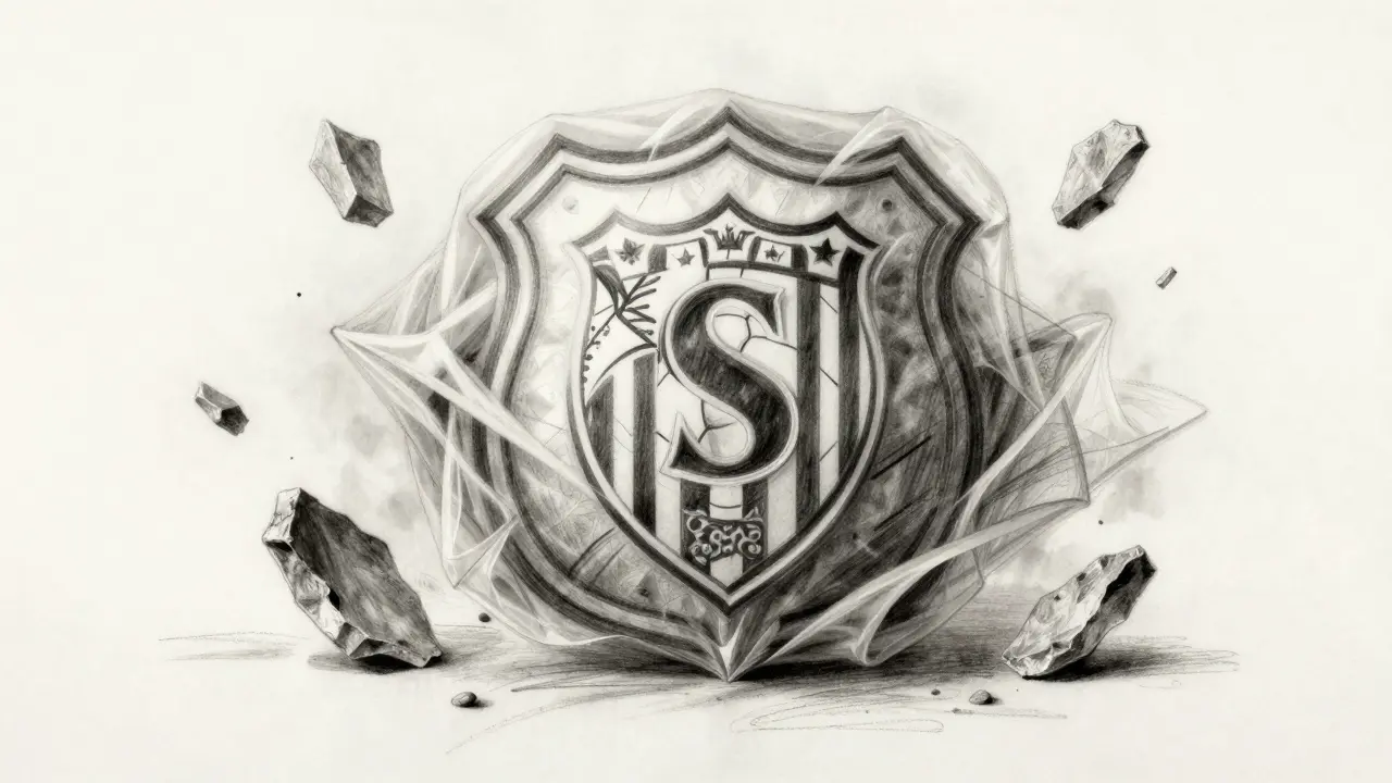 Charcoal art showing large sports token being wrapped into small fractions