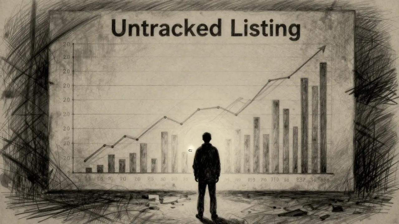 Charcoal art of a person facing a blank wall, representing untracked crypto data visibility.