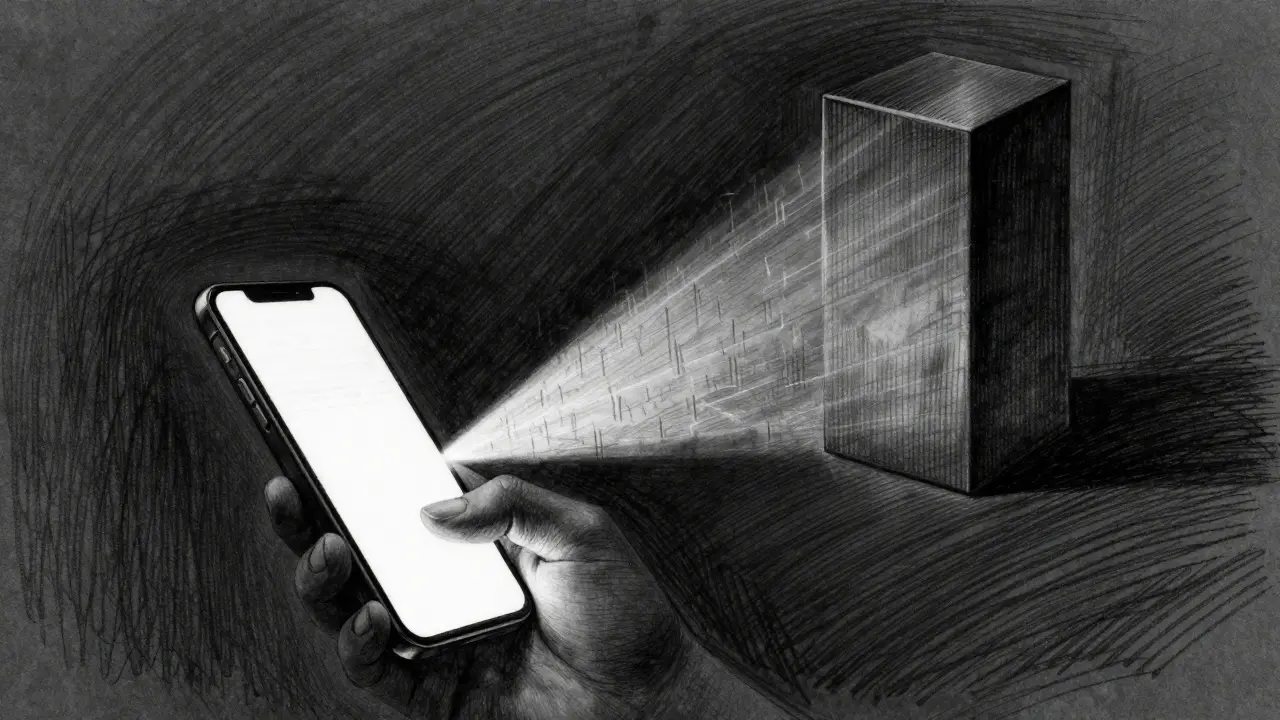 Sketch of a smartphone connecting efficiently to a large blockchain node
