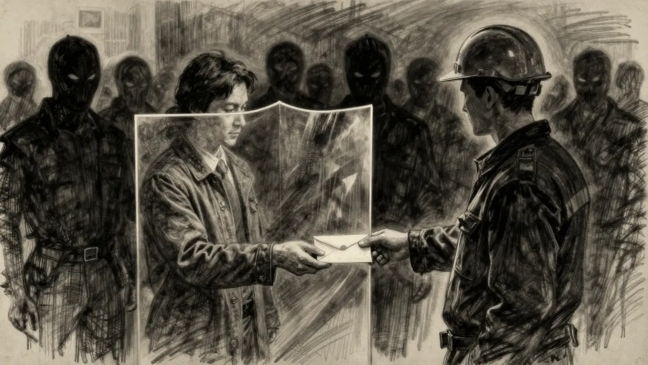 Charcoal art showing a user protected by a shield from predatory bots during private transactions.
