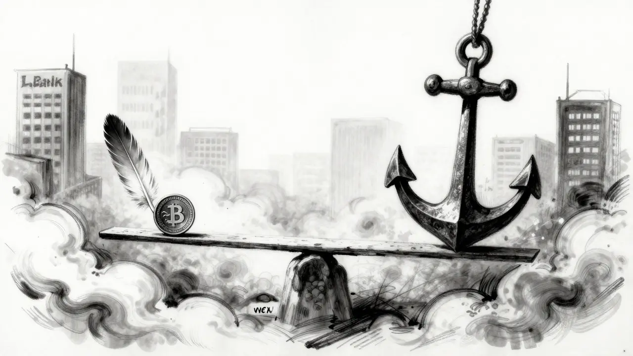 Charcoal sketch of a balance scale weighing small supply against heavy valuation risk